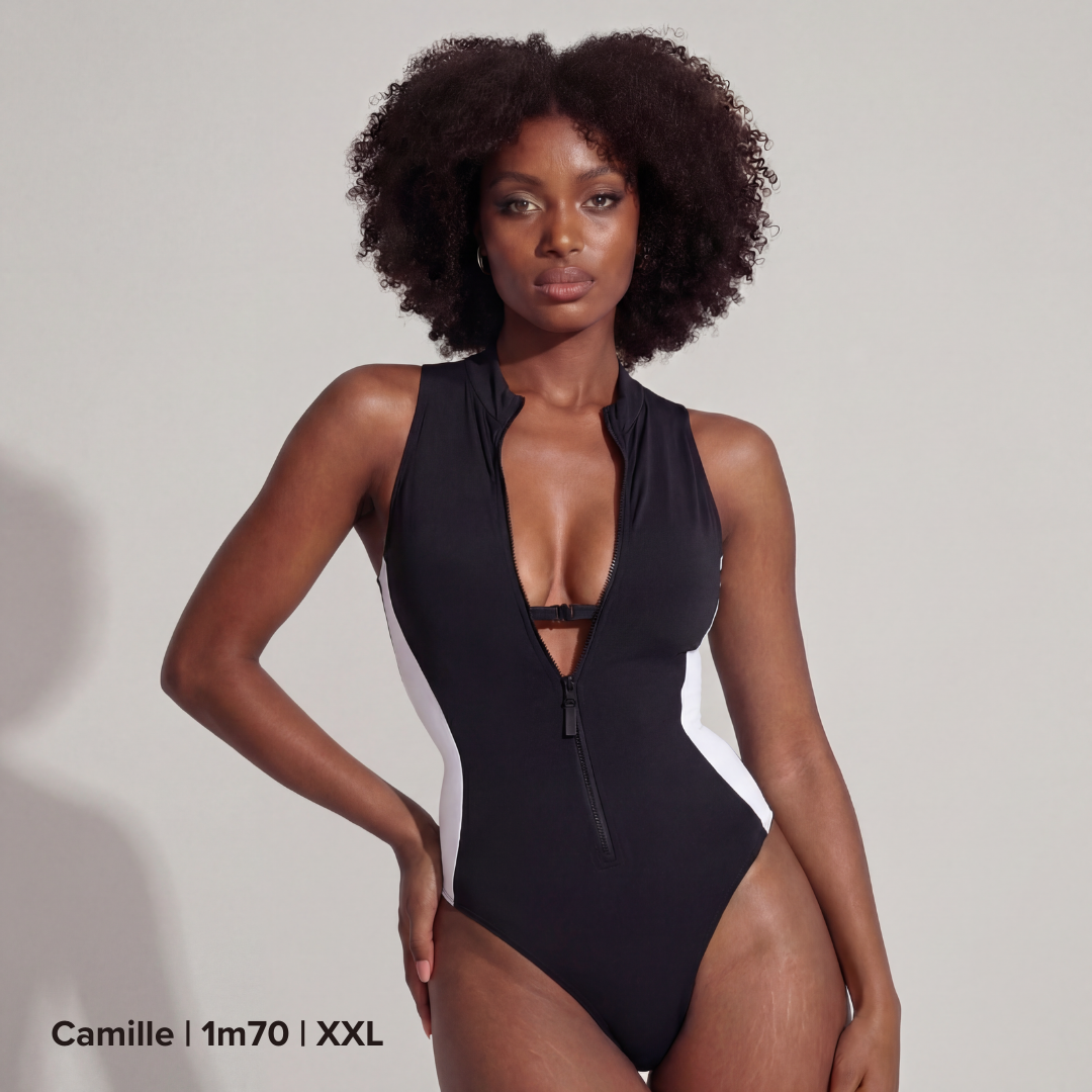 SCULPTA ZIP - Maillot de bain gainant push-up avec zip.
