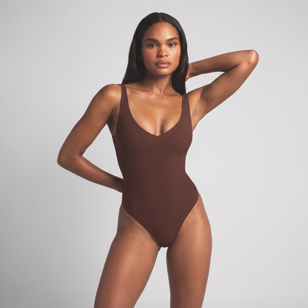 Sculpta Plunge — body décolleté V, effet sablier